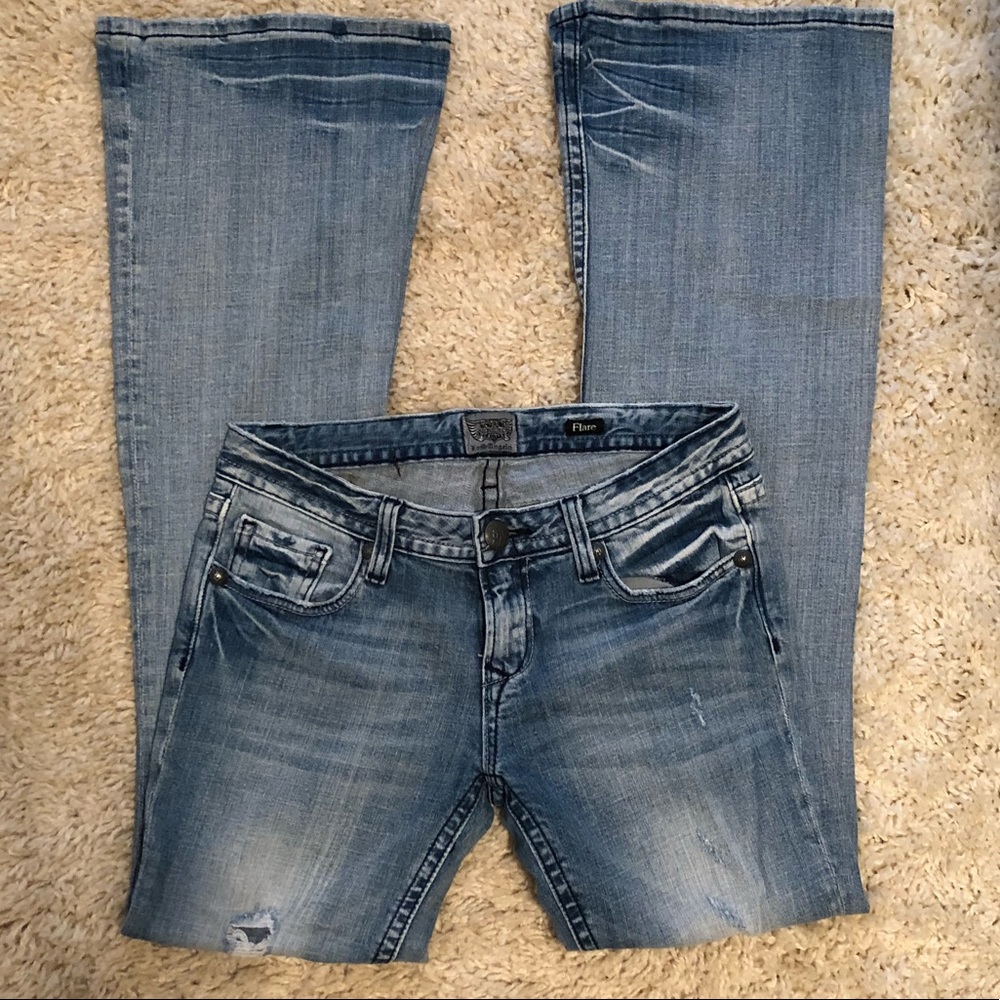 Express Rerock Flare Jeans Sz 4